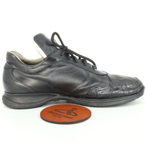 Mauri King Genuine Baby Crocodile Nappa Emboss Casual Sneaker Silver Hardware 12